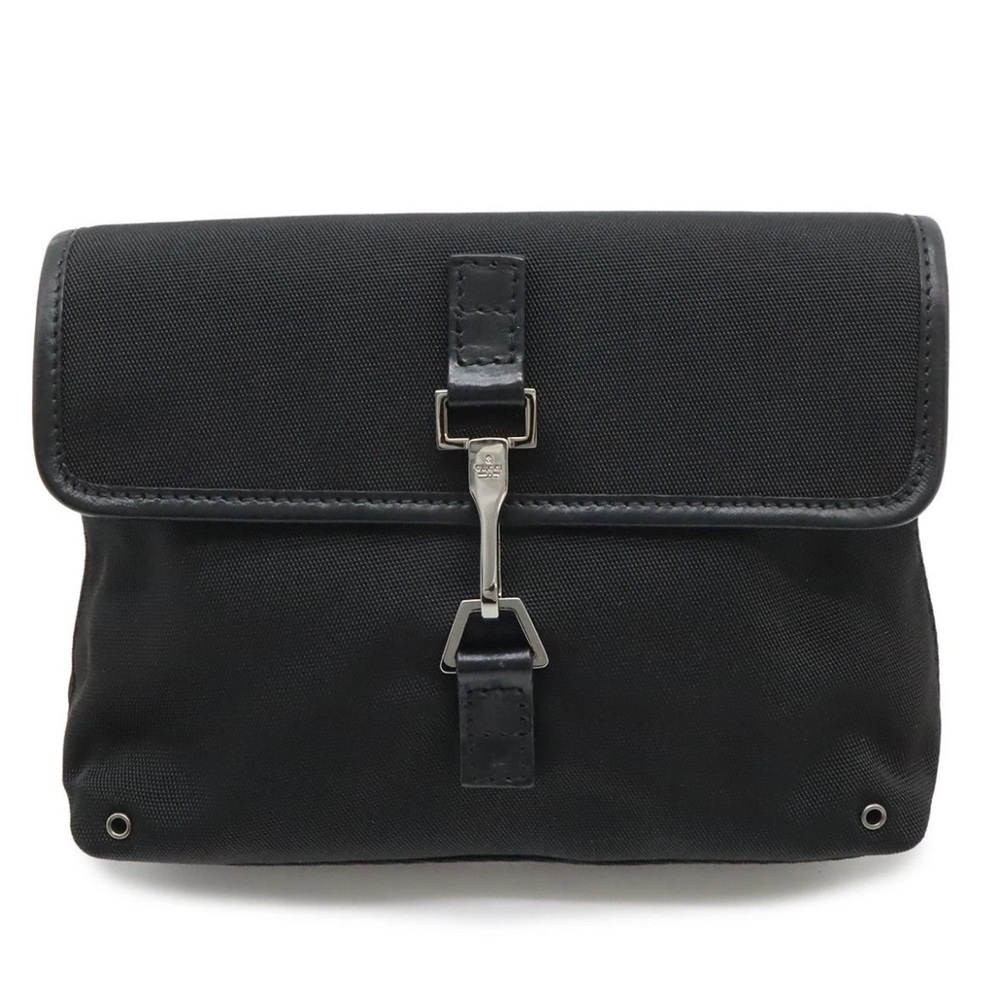 Gucci Black Belt Bag with Silver Hardware